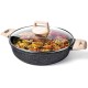 CAROTE 28cm/3.8L Non Stick Kadai, Induction Kadai, Granite Stone Kadhai with Lid Deep Frying Pan, Biryani Pot CAROTE 28cm/3.8L Non Stick Kadai, Induction Kadai, Granite Stone Kadhai with Lid Deep Frying Pan, Biryani Pot
