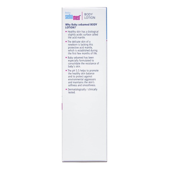 Sebamed Baby Body Lotion 50 ml|pH 5.5|Long lasting moisturiser|Quickly absorbed|