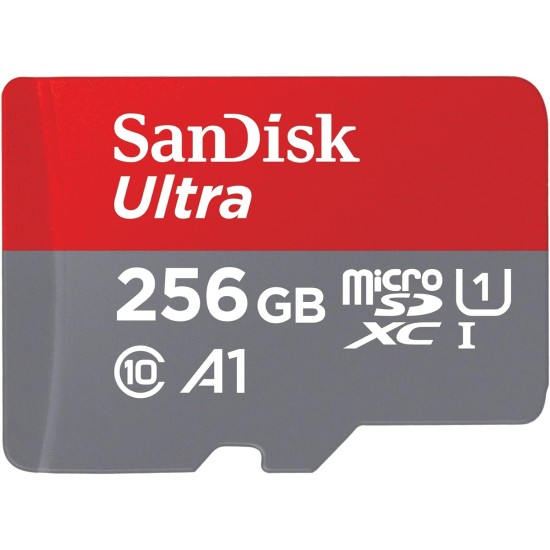SanDisk 256GB Class 10 MicroSD Card with Adapter (SDSQUAR-256G-GN6MA) SanDisk 256GB Class 10 MicroSD Card with Adapter (SDSQUAR-256G-GN6MA)