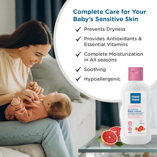 Mee Mee Chamomile and Fruit Extracts Baby Lotion (200ml) | Nourishing Care for Gentle Baby Skin | Enriched With Chamomile And Fruit Extracts | pH balanced | Ideal For All Skin Types