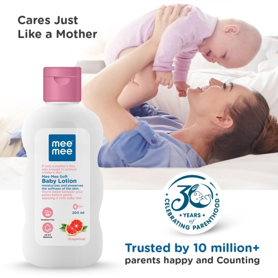 Mee Mee Chamomile and Fruit Extracts Baby Lotion (200ml) | Nourishing Care for Gentle Baby Skin | Enriched With Chamomile And Fruit Extracts | pH balanced | Ideal For All Skin Types
