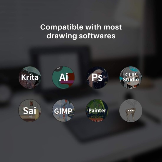 Huion Inspiroy H640P Graphics Drawing Tablet with Battery-Free Stylus and 8192 Pressure Sensitivity (Android 6.0 & Above Supported with 6.3.*3.9 Active Area) Black