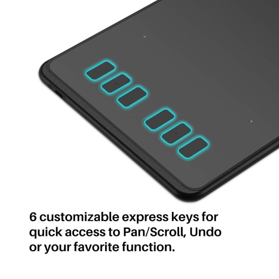 Huion Inspiroy H640P Graphics Drawing Tablet with Battery-Free Stylus and 8192 Pressure Sensitivity (Android 6.0 & Above Supported with 6.3.*3.9 Active Area) Black