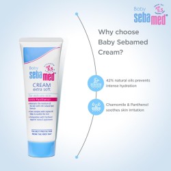 Sebamed Baby Cream Extra Soft 50m|Ph 5.5| Panthenol and Jojoba Oil|Clinically tested| ECARF Approved