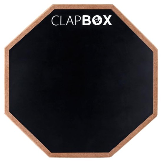 Clapbox Drum Practice Pad - 12 inches, Black (Practice pad only)