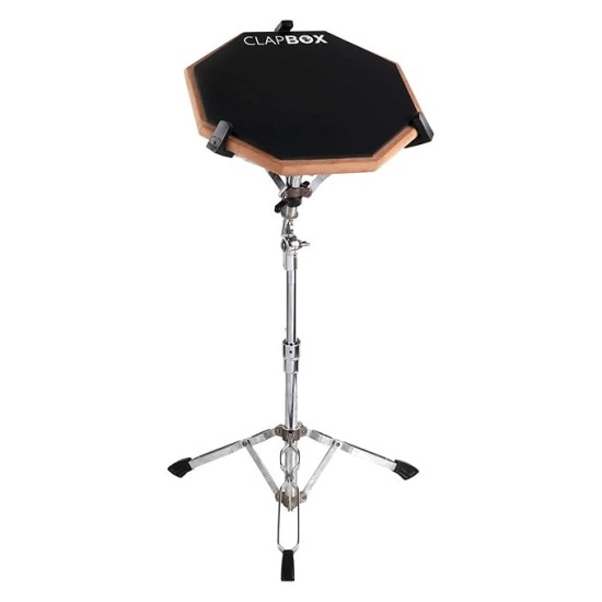 Clapbox Drum Practice Pad - 12 inches, Black (Practice pad only)