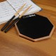 Clapbox Drum Practice Pad - 12 inches, Black (Practice pad only)