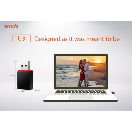 Tenda U3 WiFi Dongle 300Mbps USB Wireless Adapter, 2.4GHz, 2 Internal Antennas, USB 2.0, WPS, Soft AP Mode, Supports Windows 10/8.1/8/7 / XP, Mac OS 10.7~10.12, Linux (Black) Tenda U3 WiFi Dongle 300Mbps USB Wireless Adapter, 2.4GHz, 2 Internal Antennas, USB 2.0, WPS, Soft AP Mode, Supports Windows 10/8.1/8/7 / XP, Mac OS 10.7~10.12, Linux (Black)