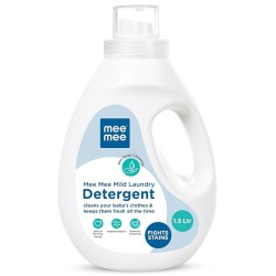 Mee Mee Baby Liquid Detergent 1.5 L | Ph balanced, Free from Harsh Chemicals, Safe for mother's hands & baby's skin | Anti-Bacterial, Removes Stains & Odor with One Drop, Hypoallergenic