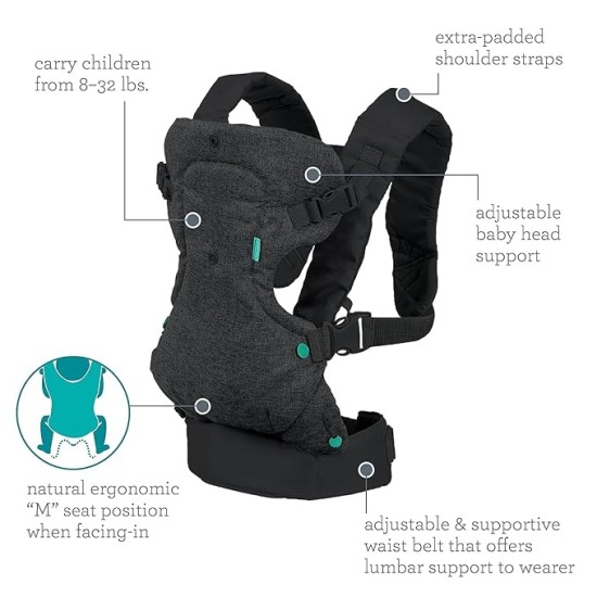 Infantino Flip Advanced 4-in-1 Convertible Carrier - Gray, one Size