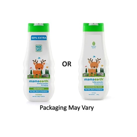 Mamaearth dusting powder with organic oatmeal & arrowroot powder for Babies, 150g Mamaearth dusting powder with organic oatmeal & arrowroot powder for Babies, 150g