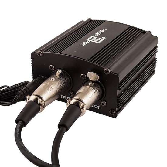 Powerpak 48V Phantom Power Supply 1 Channel for Condenser Microphone Music Recording Equipment (Black) Powerpak 48V Phantom Power Supply 1 Channel for Condenser Microphone Music Recording Equipment (Black)