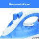 USHA Steam Pro SI 3713, 1300 W Steam Iron, Powerful Steam Output Up to 18 G/Min, Non-Stick Soleplate (White & Blue), 1300 Watts