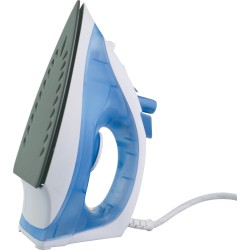 USHA Steam Pro SI 3713, 1300 W Steam Iron, Powerful Steam Output Up to 18 G/Min, Non-Stick Soleplate (White & Blue), 1300 Watts