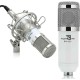 Powerpak Bm-800 White Professional Condenser USB Microphone with Metal Shock Mount (Requires Phantom Power Or Sound Card)