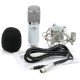 Powerpak Bm-800 White Professional Condenser USB Microphone with Metal Shock Mount (Requires Phantom Power Or Sound Card)