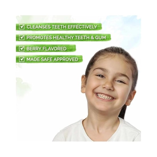 Mamaearth 100% Natural Berry Blast Kids Plaque Removal Toothpaste 50 Gm, Fluoride Free, SLS Free, No Artificial Flavours, Best for baby Mamaearth 100% Natural Berry Blast Kids Plaque Removal Toothpaste 50 Gm, Fluoride Free, SLS Free, No Artificial Flavours, Best for baby