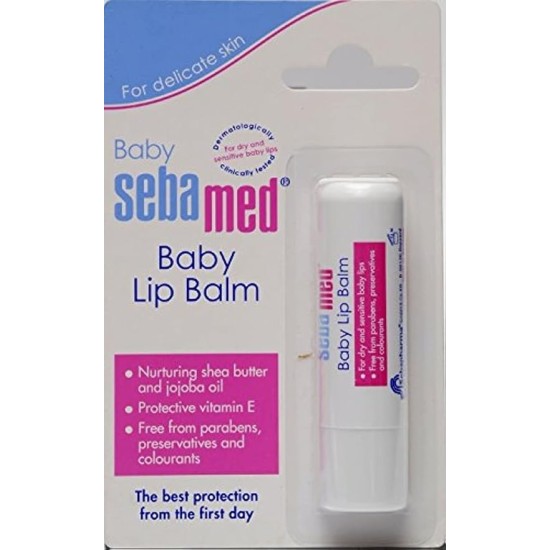 Baby Sebamed Lip Balm|Soft Baby Lips|With Shea butter, Jojoba Oil & Beeswax|4.8 gm