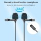 Boya By-M1Dm Dual Lavalier Universal Auxiliary Microphone With A Single 1/8 Stereo Connector For Smartphones Dslr Cameras Camcorders, Black, For Action Cameras With Cleaning Cloth(Gopro, Sjcam)