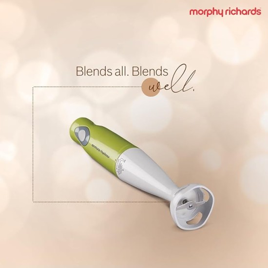 Morphy Richards Plastic Pronto Super 300W Hand Blender for Kitchen with Multifunctional Blade & Detachable Shaft, Green, 301 Watt
