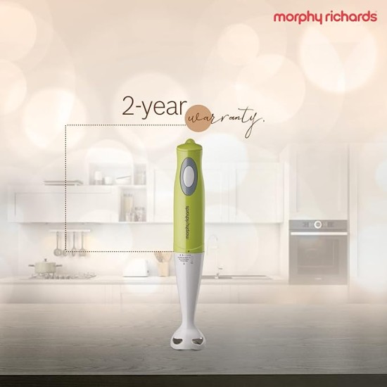 Morphy Richards Plastic Pronto Super 300W Hand Blender for Kitchen with Multifunctional Blade & Detachable Shaft, Green, 301 Watt