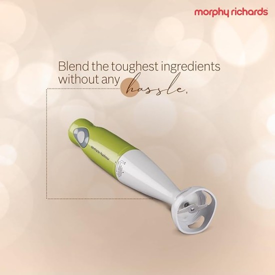 Morphy Richards Plastic Pronto Super 300W Hand Blender for Kitchen with Multifunctional Blade & Detachable Shaft, Green, 301 Watt