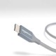 Double Braided Nylon USB-C to USB-C 2.0 Fast Charging Cable, 3A, Laptop, 3 Feet, Dark Grey
