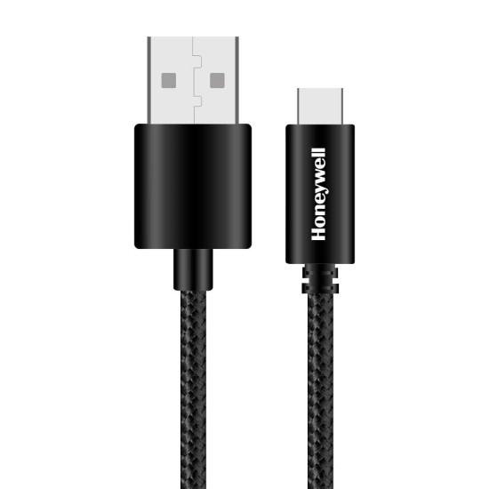 Honeywell USB 2.0 to Type C Cable -1.2 Meter-Braided for Smartphone (Black) Honeywell USB 2.0 to Type C Cable -1.2 Meter-Braided for Smartphone (Black)