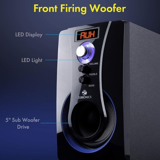 Zebronics ZEB-BT2490RUCF Wireless Bluetooth Multimedia Speaker With Supporting SD Card, USB, AUX, FM & Remote Control. (34 Watt, 2.1 Channel) Zebronics ZEB-BT2490RUCF Wireless Bluetooth Multimedia Speaker With Supporting SD Card, USB, AUX, FM & Remote Control. (34 Watt, 2.1 Channel)