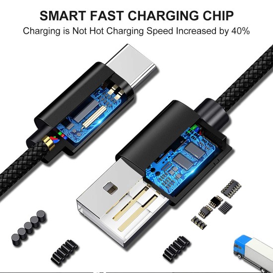 Wayona 65W Nylon Braided USB A to Type C 3Ft 1M 3A Fast Charger USB C Cable For Samsung Galaxy S9 S8 (1M, Black) Wayona 65W Nylon Braided USB A to Type C 3Ft 1M 3A Fast Charger USB C Cable For Samsung Galaxy S9 S8 (1M, Black)