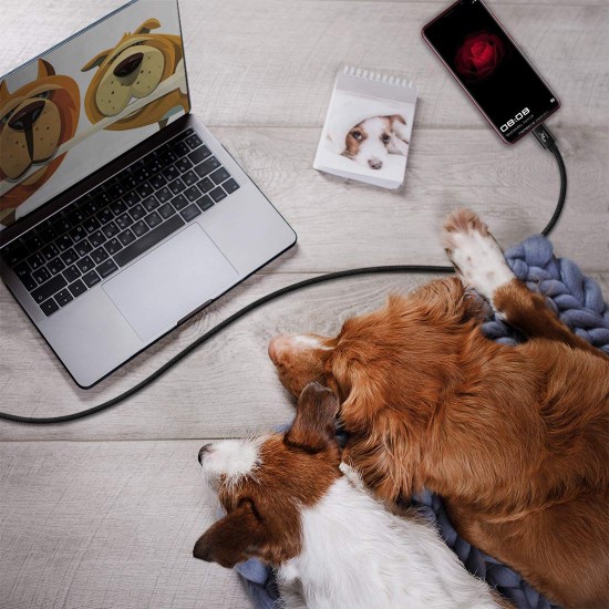 Wayona 65W Nylon Braided USB A to Type C 3Ft 1M 3A Fast Charger USB C Cable For Samsung Galaxy S9 S8 (1M, Black) Wayona 65W Nylon Braided USB A to Type C 3Ft 1M 3A Fast Charger USB C Cable For Samsung Galaxy S9 S8 (1M, Black)