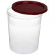 Solimo 2-Piece Kitchen Storage Container Set, 7.5 litres, Brown Lid, Plastic