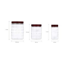 Solimo Checkered Airtight Jar Set of 12, plastic