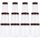 Solimo Checkered Airtight Jar Set of 12, plastic