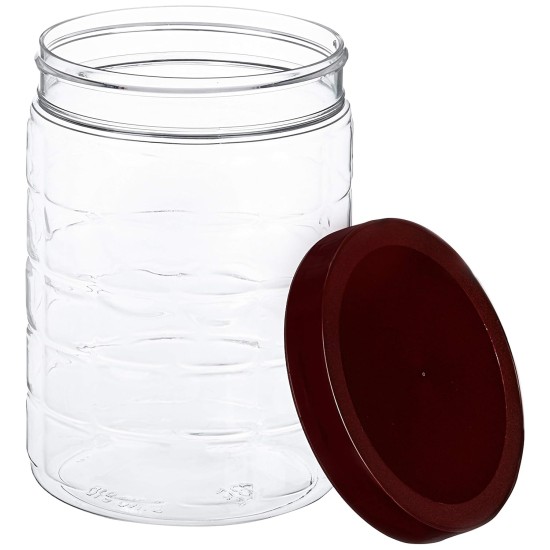 Solimo Checkered Airtight Jar Set of 12, plastic