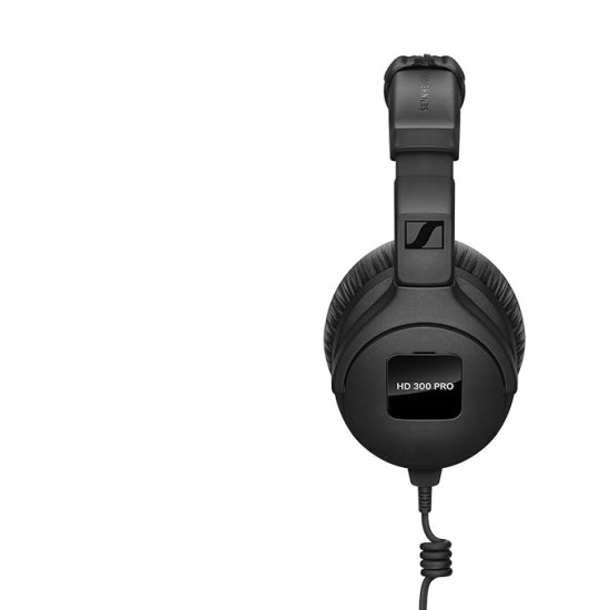 Sennheiser HD 300 PRO Monitoring Headphones | Closed-Back | High Passive Noise Isolation | Detachable Cable | Ideal for Studio Recording, Mixing, Live Sound & Broadcast Applications