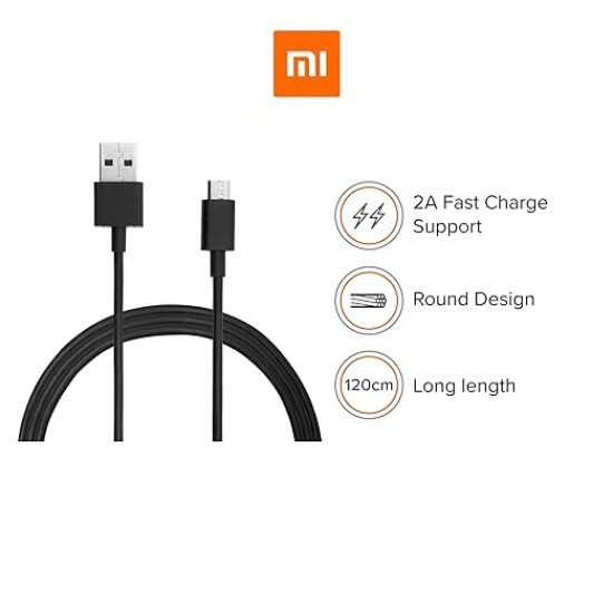 MI Type B/Micro USB 120cm fast Charging cable|480mbps support|Suitable for all Smartphones,tablet and accessories with type B input