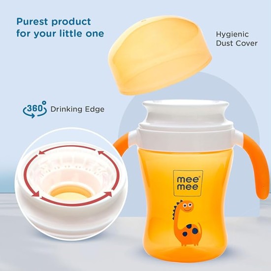 Mee Mee Baby Trainer Sippy Cup | Soft Spout, Leakproof Sipper for Toddlers | Dual Handle for Easy Grip | Non -Toxic, Lightweight & BPA Free, Orange (240 Ml) Mee Mee Baby Trainer Sippy Cup | Soft Spout, Leakproof Sipper for Toddlers | Dual Handle for Easy Grip | Non -Toxic, Lightweight & BPA Free, Orange (240 Ml)