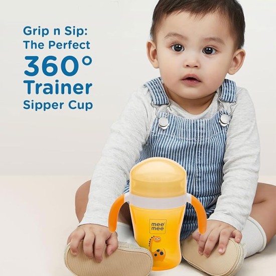 Mee Mee Baby Trainer Sippy Cup | Soft Spout, Leakproof Sipper for Toddlers | Dual Handle for Easy Grip | Non -Toxic, Lightweight & BPA Free, Orange (240 Ml) Mee Mee Baby Trainer Sippy Cup | Soft Spout, Leakproof Sipper for Toddlers | Dual Handle for Easy Grip | Non -Toxic, Lightweight & BPA Free, Orange (240 Ml)