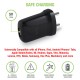 Tizum E250 240V USB Wall Charger for All iPhone, Android, Smart Phones & Tabs - Black