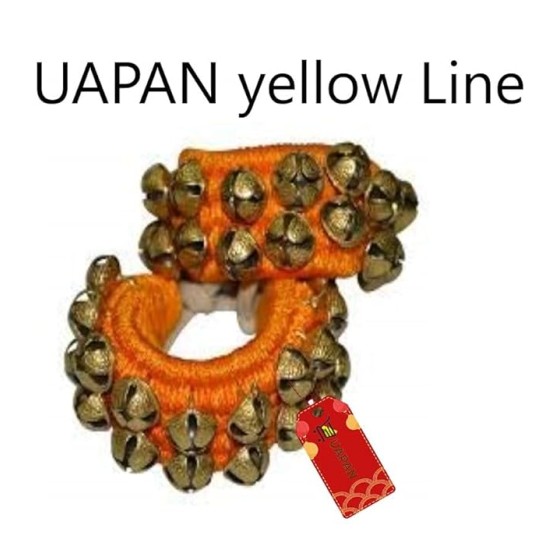 UAPAN MetalCraft Ghungroo Yellow Pad 2 Line, Ghungru 2 Line Yellow Pad, Yellow Pad Ghungroo 2 Line