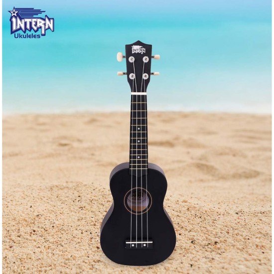 INTERN SOPRANO 21" UKULELE WITH BAG (BLACK) INTERN SOPRANO 21" UKULELE WITH BAG (BLACK)