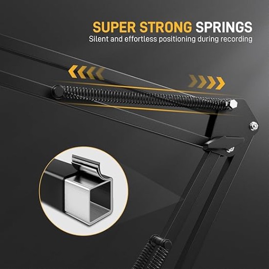 Maono AU-B01 Microphone Stand with Suspension Boom Scissor Arm