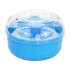 Mee Mee Soft Feel Powder Puff with Box Holder Container for New Born and Kids | Gentle Touch for Your Little One's Skin | BPA-Free | Talcum Powder Container | Portable Baby Grooming Puff Case (Blue)