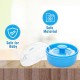 Mee Mee Soft Feel Powder Puff with Box Holder Container for New Born and Kids | Gentle Touch for Your Little One's Skin | BPA-Free | Talcum Powder Container | Portable Baby Grooming Puff Case (Blue)