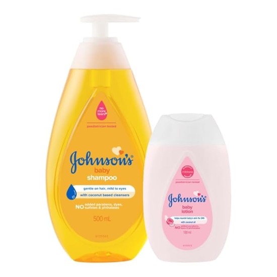 Johnson's Baby No More Tears Shampoo, 500ml with Baby Lotion, 100ml Johnson's Baby No More Tears Shampoo, 500ml with Baby Lotion, 100ml