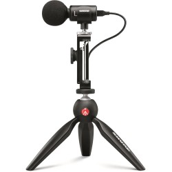 Shure MV88+ Video Kit - Digital Stereo Condenser Microphone for Apple and Android, with Manfrotto PIXI Tripod, Phone Clamp, Mount, iOS and USB-C Cables for Next-Level Connectivity (MV88+ Video KIT)