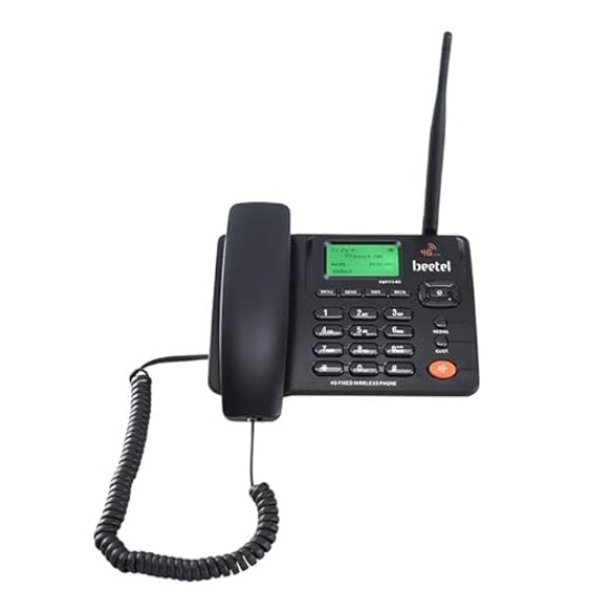 Beetel F3 4G Fixed Landline Wireless Phone with Hotspot, LED Backlight, 2-Way Digital Speaker, Supports 4G VoLTE, 3G, 2G (Black)