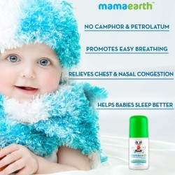 Mamaearth Natural Breathe Easy Vapour Roll-on for Cold & Nasal Congestion, with Wintergreen & Eucalyptus Oil,No Camphor & Mineral Oils, For 3+ Months age 40 ML