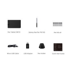 HUION HS610 Drawing Tablet 10x6.25 Inches Graphics Digital Tablet Tilt Function Battery-Free Stylus 8192 Pen Pressure with Touch Ring and 12 Shortcut Keys Support Android Windows MACOS HUION HS610 Drawing Tablet 10x6.25 Inches Graphics Digital Tablet Tilt Function Battery-Free Stylus 8192 Pen Pressure with Touch Ring and 12 Shortcut Keys Support Android Windows MACOS